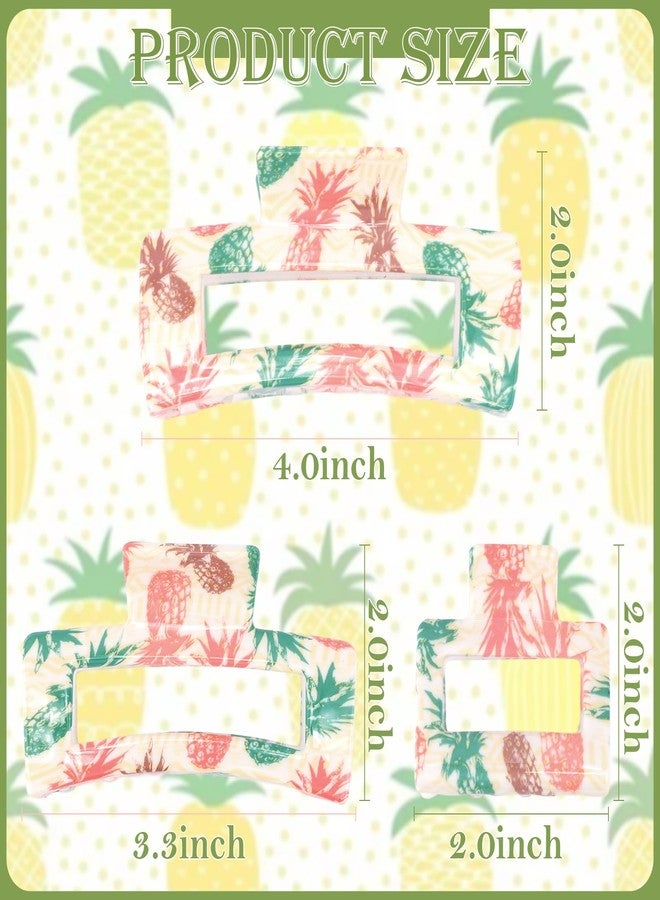 Hapdoo 3pcs Square Jackfruit Print Hair Clips, Hapdoo Yellow Fruit Hair Clips Jackfruit Hair Accessories, Fun Hair Decorative Claw Clip for Women Girls - Image 3